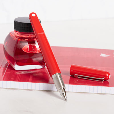 Montblanc M by Marc Newson Red Rollerball Pen uncapped