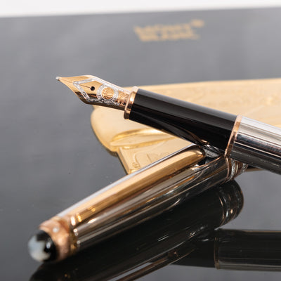 Montblanc Meisterstuck 144 75th Anniversary LE 75 Solid 18k Gold & Diamond Fountain Pen 18k gold nib