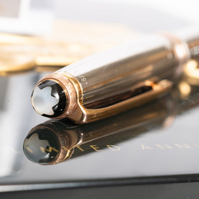 Montblanc Meisterstuck 144 75th Anniversary LE 75 Solid 18k Gold & Diamond Fountain Pen mother of pearl star