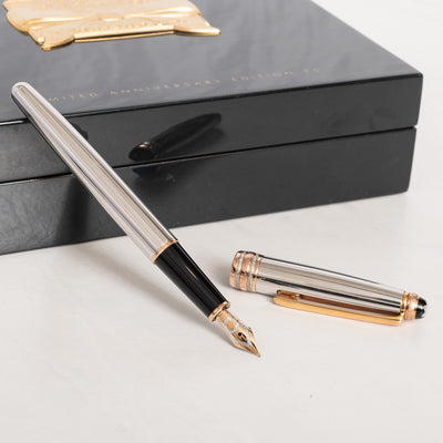 Montblanc Meisterstuck 144 75th Anniversary LE 75 Solid 18k Gold & Diamond Fountain Pen solid 18k gold