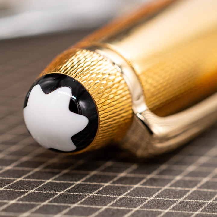 Montblanc Meisterstuck 144 Solitaire Gold Plated Barley Fountain