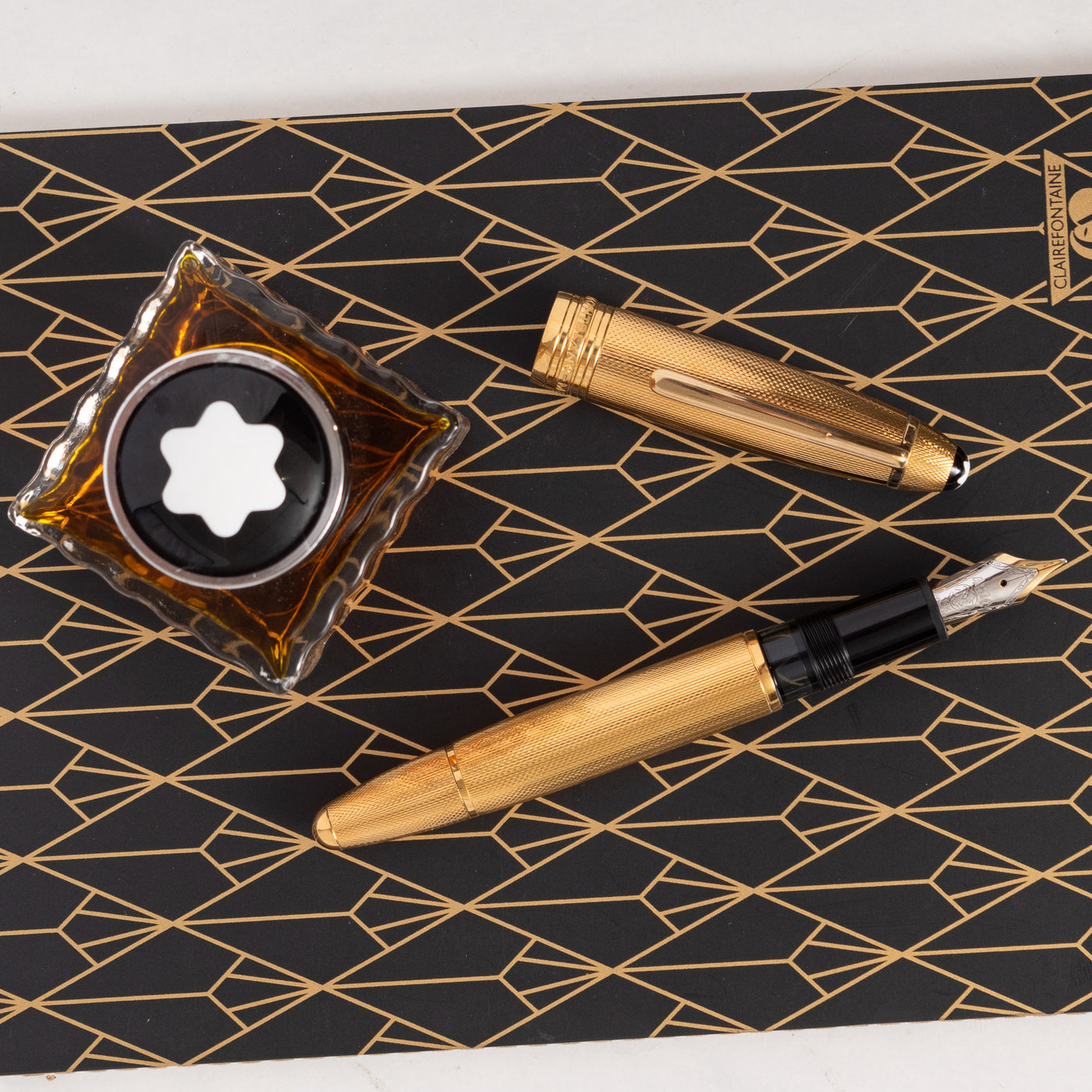 Montblanc Meisterstuck 146 Solitaire Gold Plated Barley LeGrand Fountain Pen piston filled