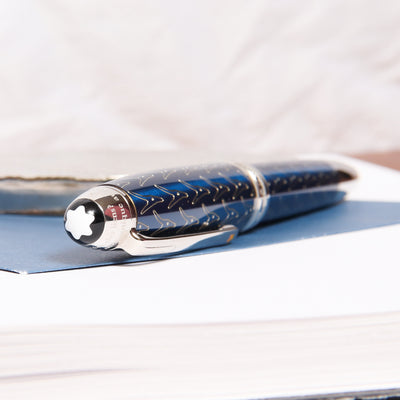 Montblanc Meisterstuck 146 Solitaire LeGrand Le Petit Prince Fountain Pen Preowned Top of Cap