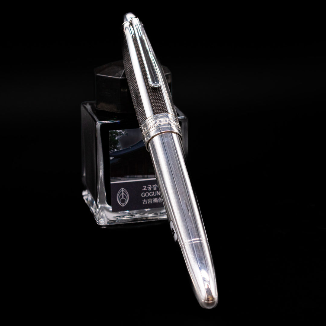 Montblanc Meisterstuck 146 Solitaire Silver Fibre LeGrand Fountain