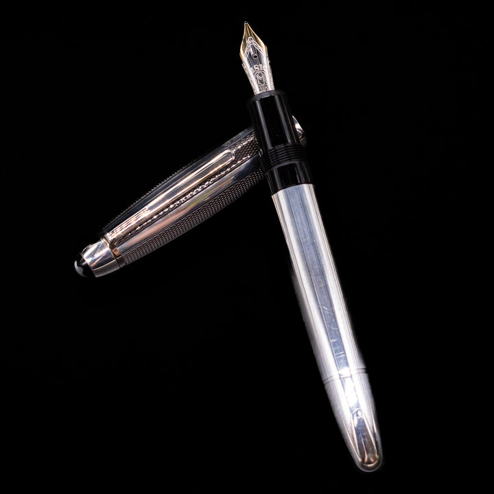 Montblanc Meisterstuck 146 Solitaire Silver Fibre LeGrand Fountain