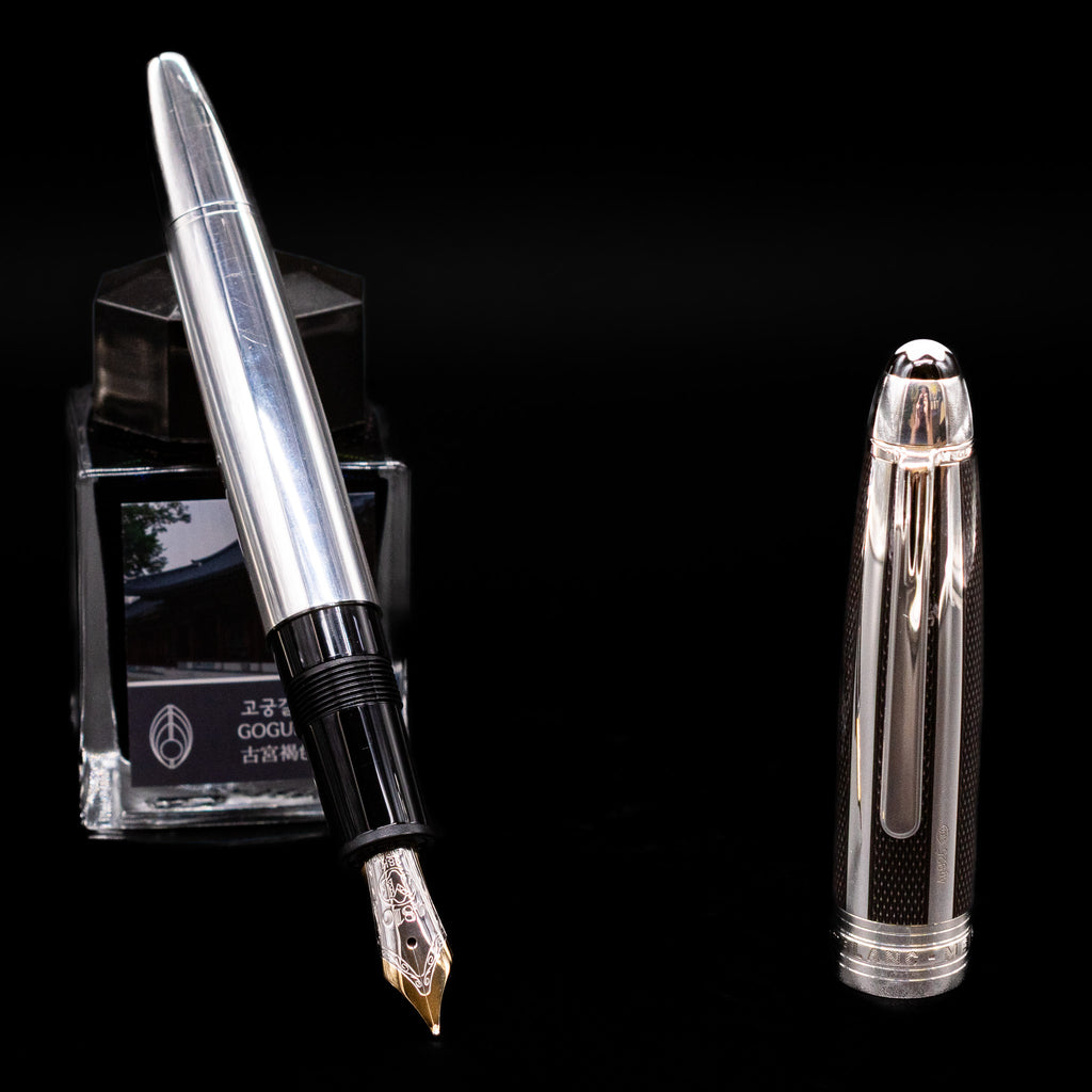Montblanc Meisterstuck 146 Solitaire Silver Fibre LeGrand Fountain