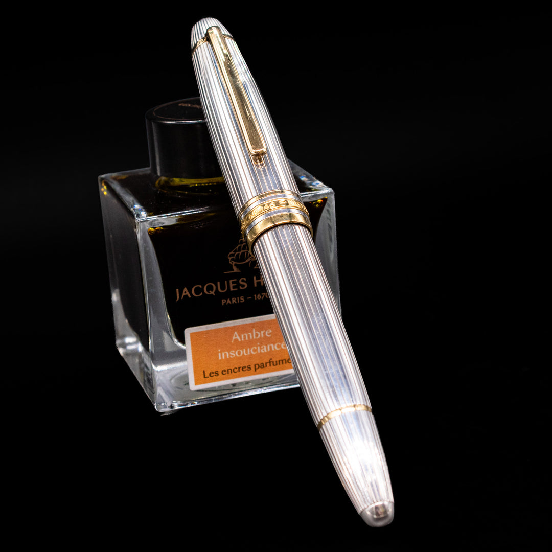 Montblanc 146 Sterling Silver Pinstripe Fountain Pen - Preowned
