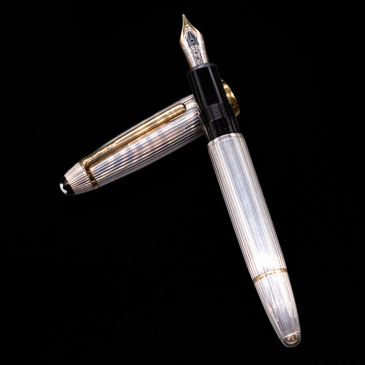 Montblanc 146 Sterling Silver Pinstripe Fountain Pen - Preowned