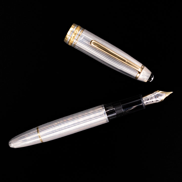 Montblanc 146 Sterling Silver Pinstripe Fountain Pen - Preowned