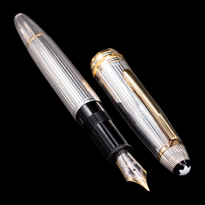Montblanc 146 Sterling Silver Pinstripe Fountain Pen - Preowned