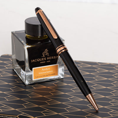 Montblanc Meisterstuck 164 90 Years Black & Rose Gold Classique Ballpoint Pen