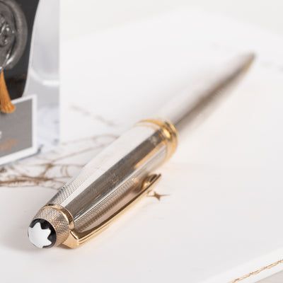 Montblanc Meisterstuck 164S Sterling Silver Barley Ballpoint Pen cap top