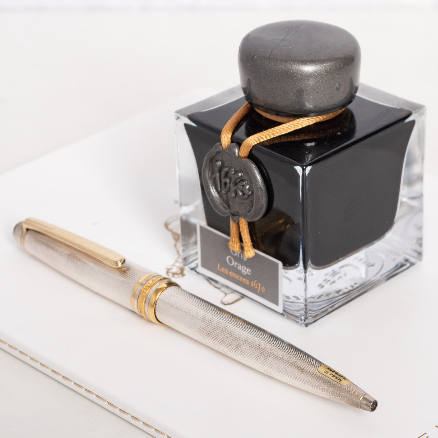 Montblanc Meisterstuck 164S Sterling Silver Barley Ballpoint Pen NOS