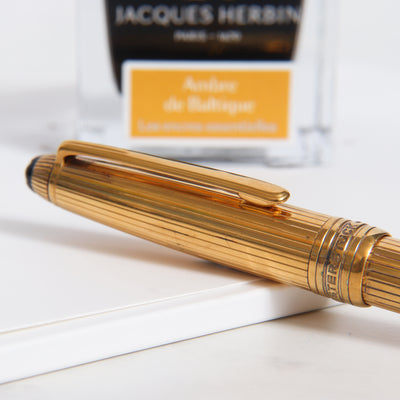 Montblanc Meisterstuck 164V Solitaire Vermeil Ballpoint Pen - Preowned Clip