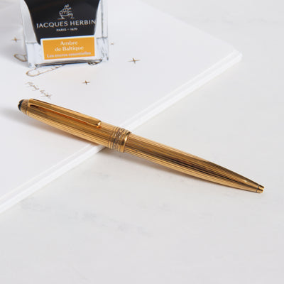Montblanc Meisterstuck 164V Solitaire Vermeil Ballpoint Pen - Preowned Closed