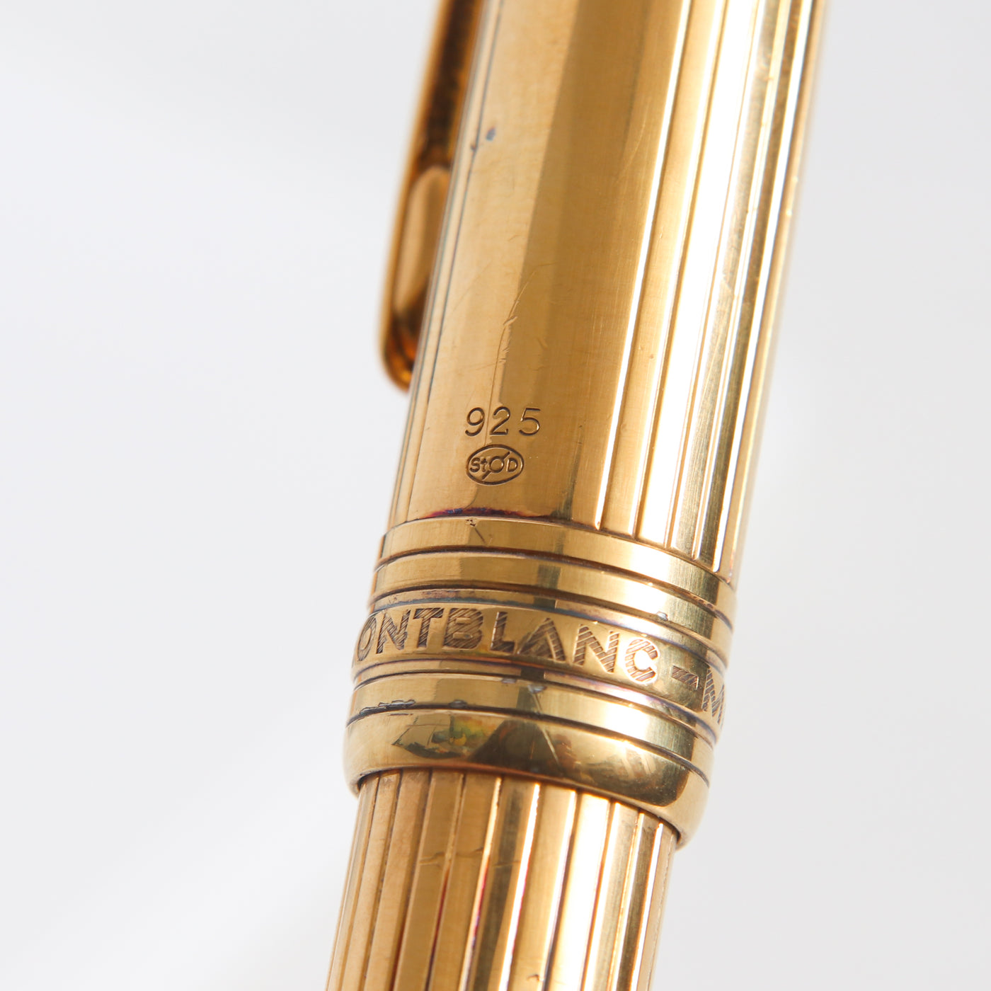 Montblanc Meisterstuck 164V Solitaire Vermeil Ballpoint Pen - Preowned Engraved Details