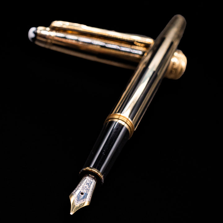 Montblanc Solitaire Gold & Black Classique Fountain Pen – Truphae