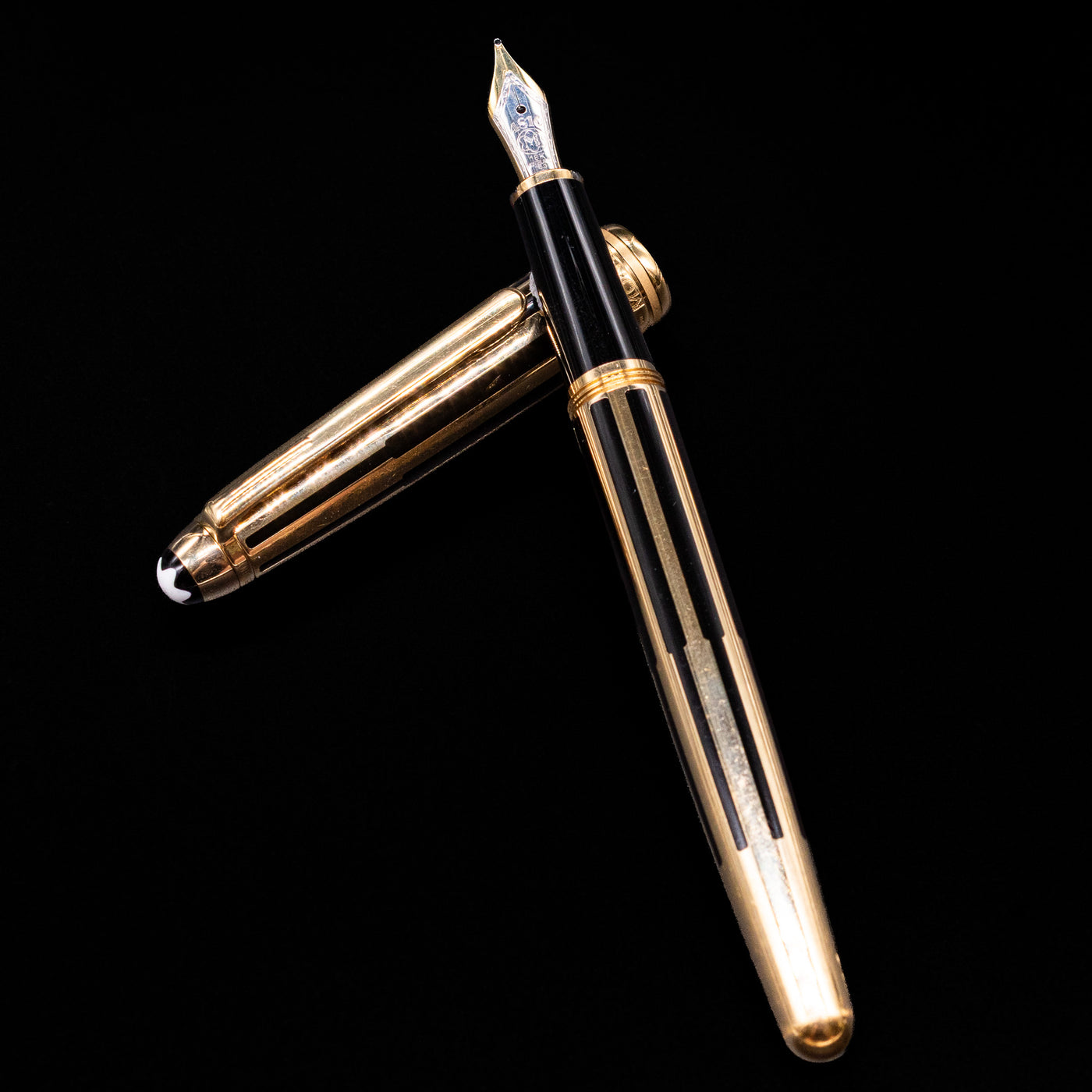 Montblanc Solitaire Gold & Black Classique Fountain Pen – Truphae