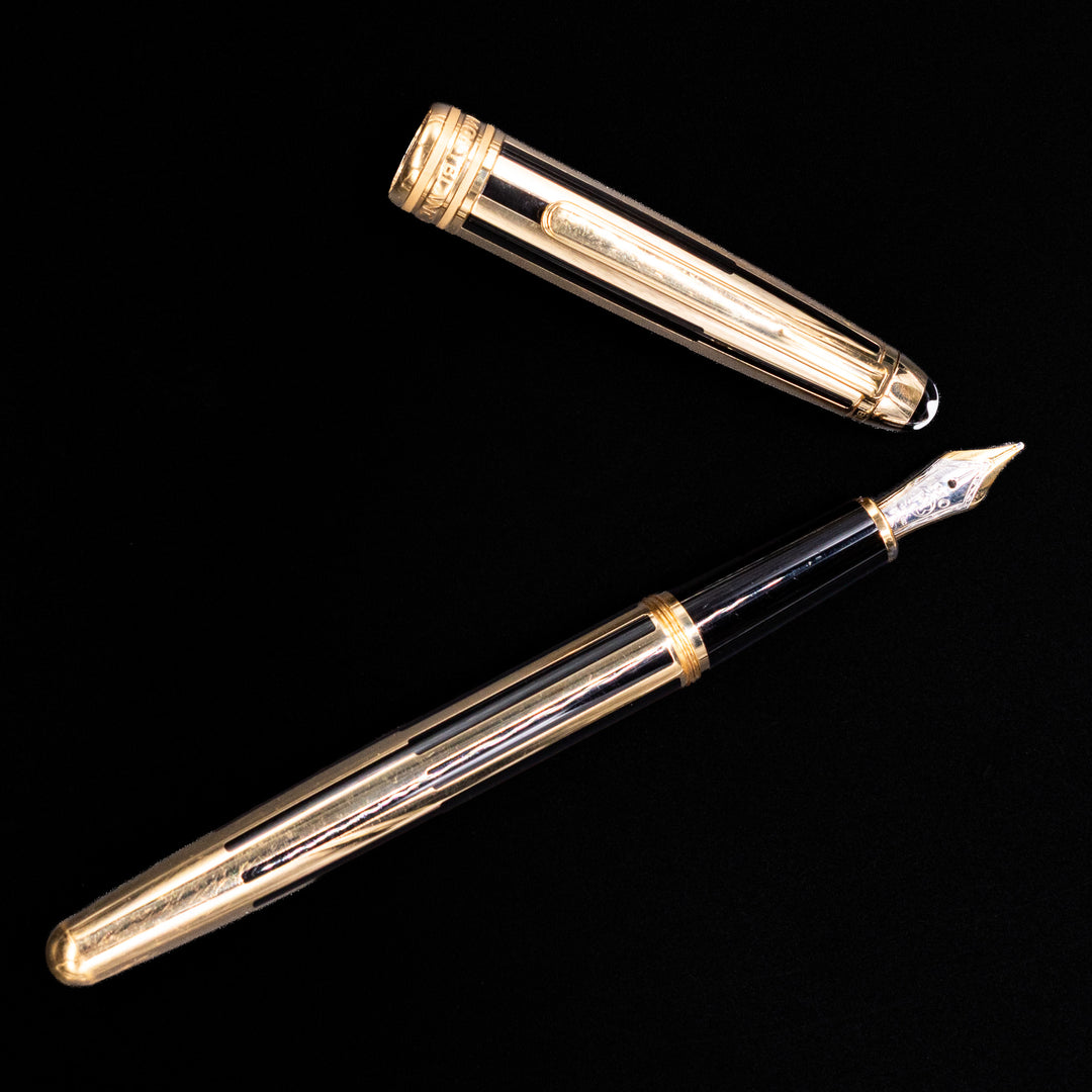 Montblanc Solitaire Gold & Black Classique Fountain Pen – Truphae