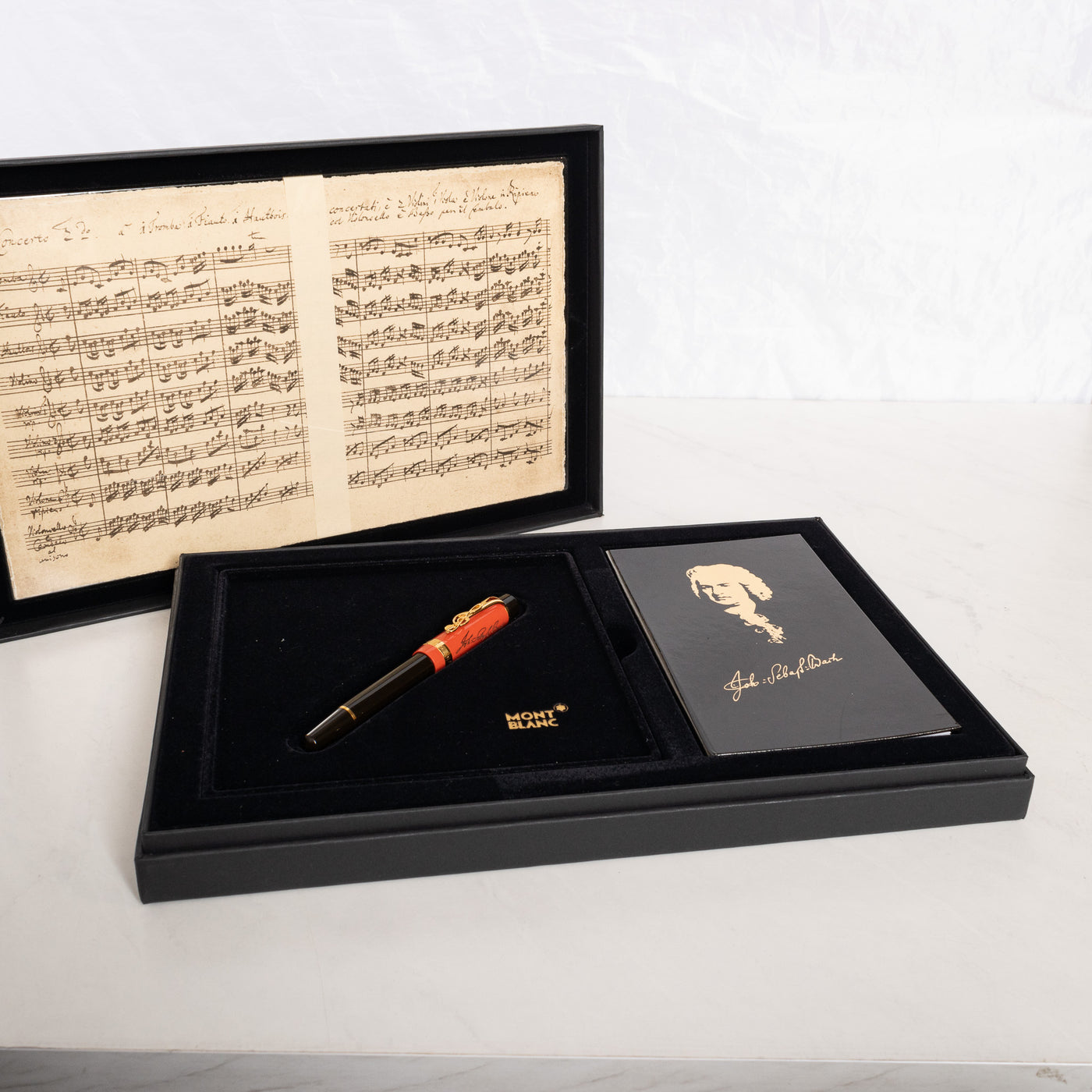 Montblanc Meisterstuck Donation Series Johann Sebastian Bach Fountain Pen box papers