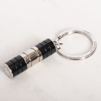 Montblanc Stainless Steel & Black Resin Keyring 107600 rare