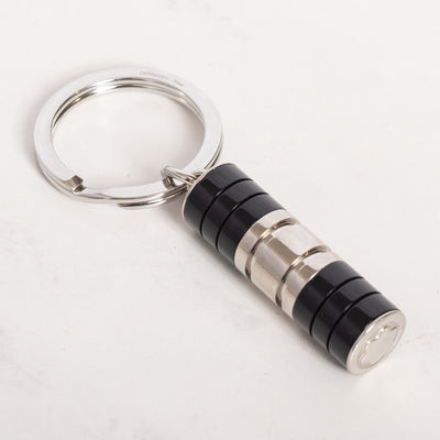 Montblanc Stainless Steel & Black Resin Keyring 107600