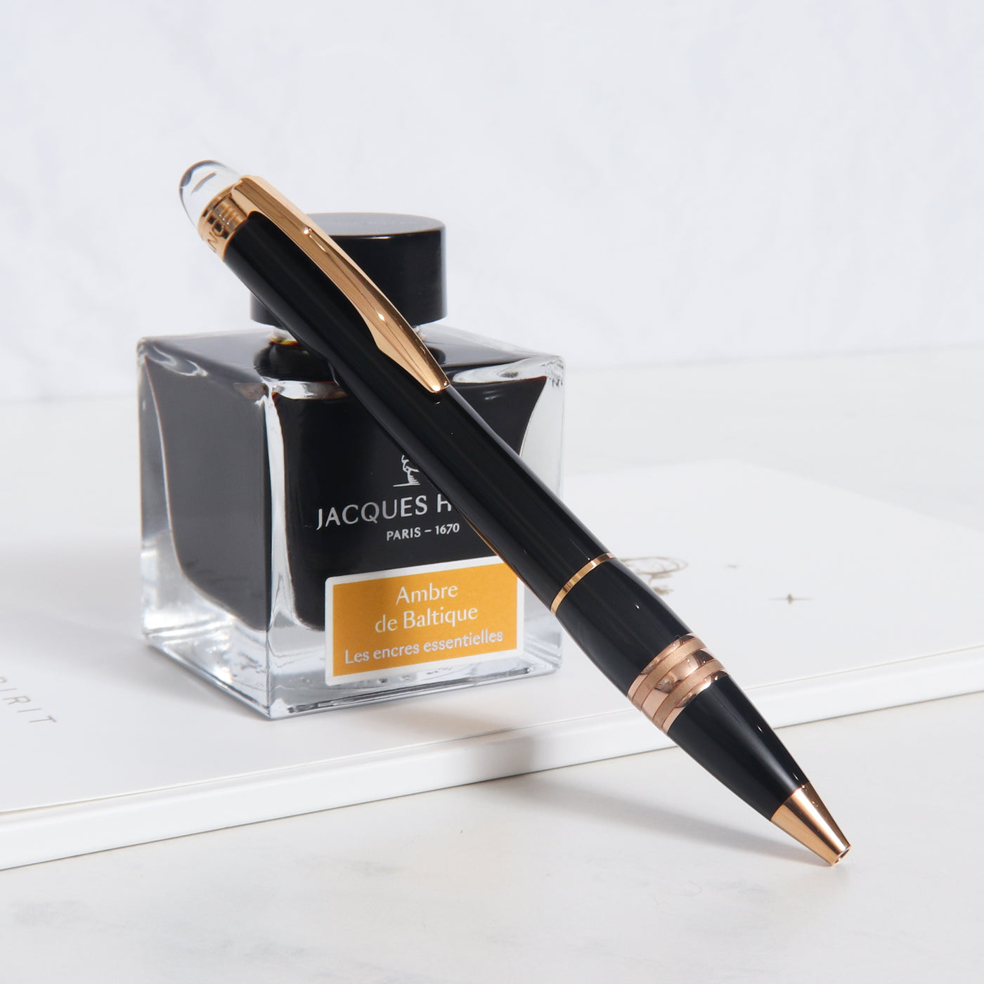 Montblanc Starwalker Black Resin & Rose Gold Ballpoint Pen - Preowned