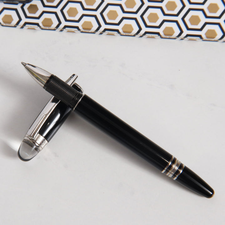 Montblanc Starwalker Black Platinum Rollerball Pen Preowned
