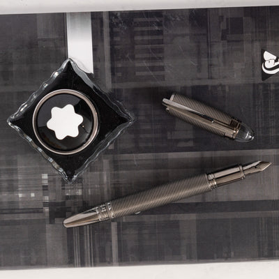 Montblanc Starwalker Midnight Black Metal Fountain Pen silver