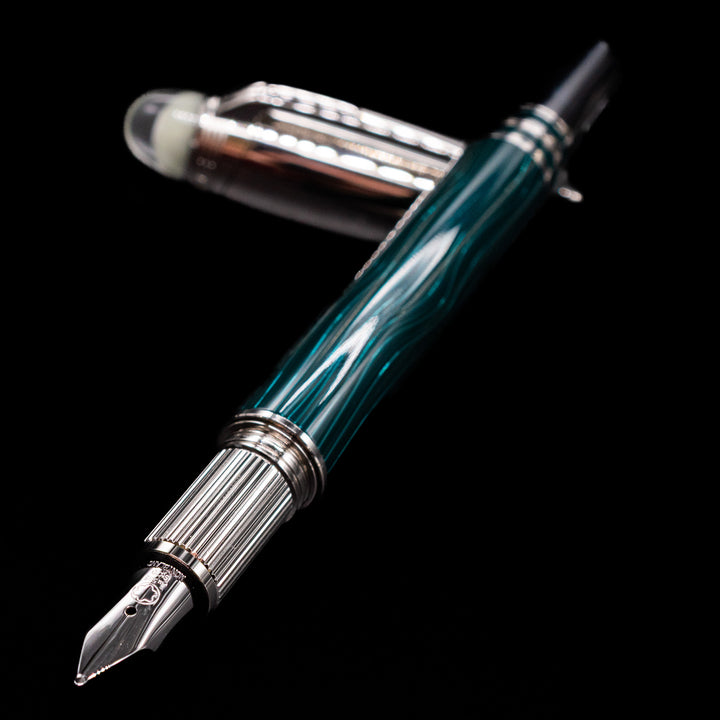 Montblanc Starwalker Polar Green Metal Fountain Pen | 14k Nib