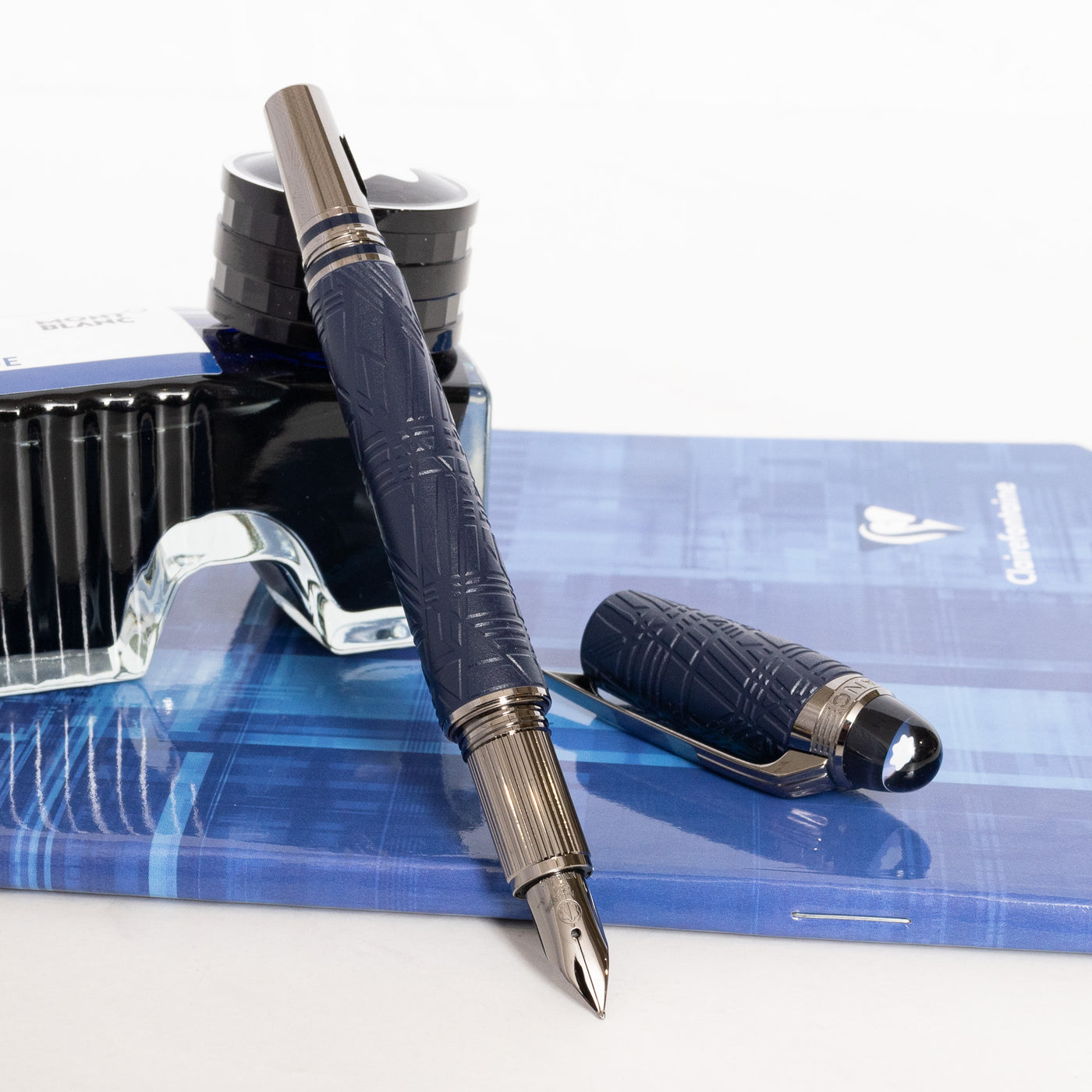 Montblanc Starwalker Space Blue Resin Fountain Pen Uncapped