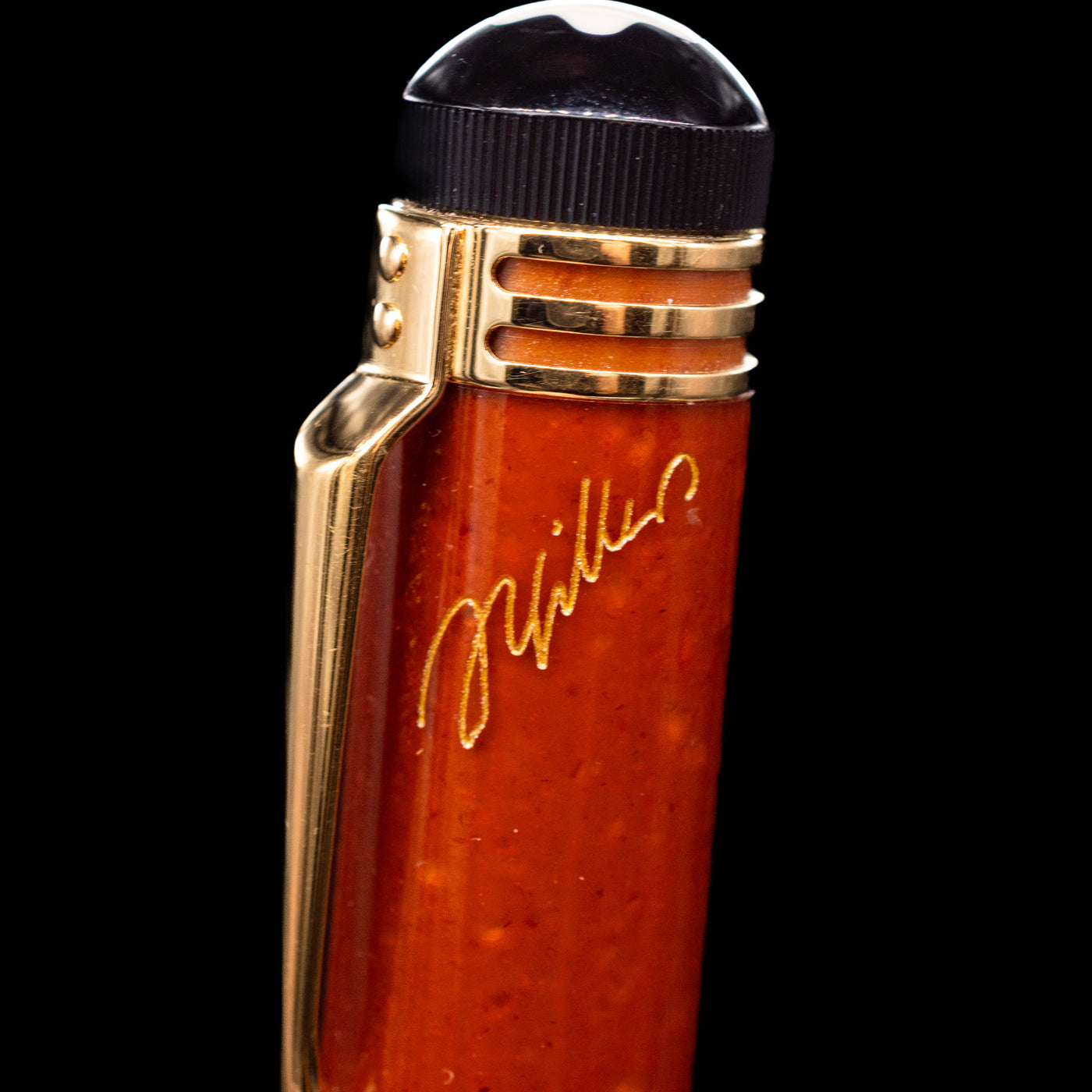 A zoomed-in view of the writer's signature on the Montblanc Writer's Edition 2000 Friedrich Schiller Fountain Pen - Preowned.