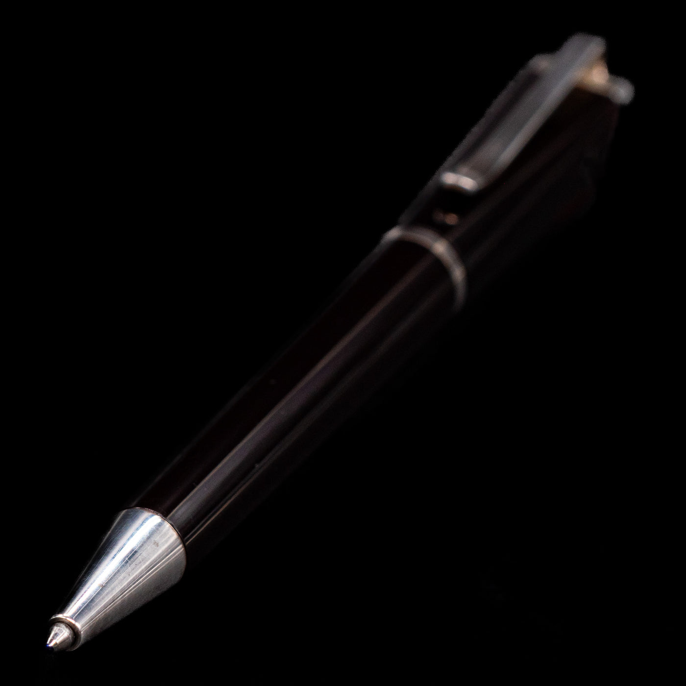 A full view of the Montblanc Writer's Edition Franz Kafka Ballpoint Pen - Preowned with a focus on the activated tip.