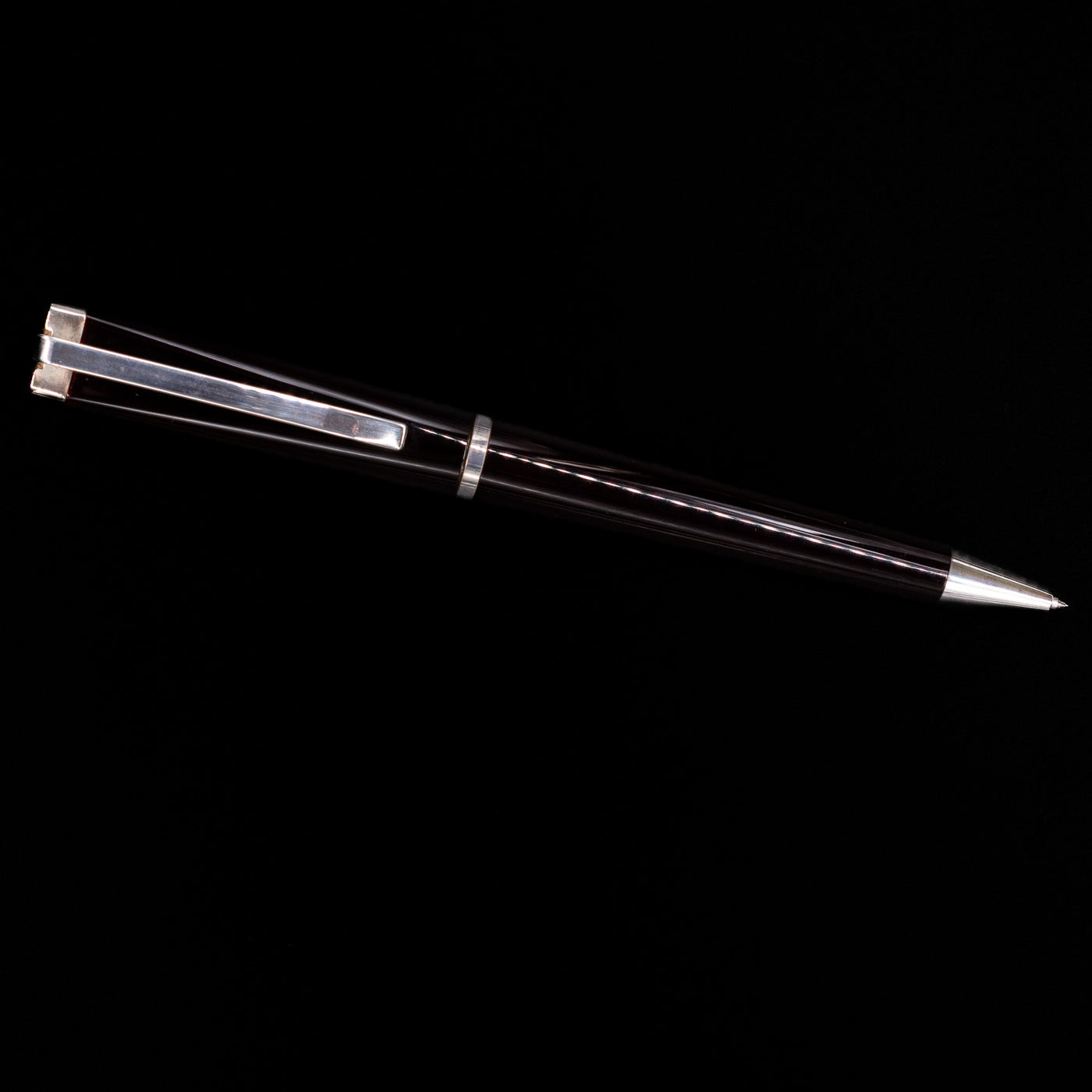 An overhead view of the Montblanc Writer's Edition Franz Kafka Ballpoint Pen - Preowned activated.