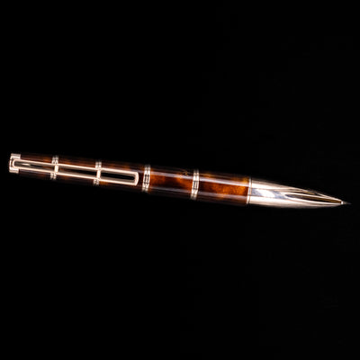 An overhead view of the Montblanc Writer's Edition Miguel de Cervantes Mechanical Pencil - Preowned.