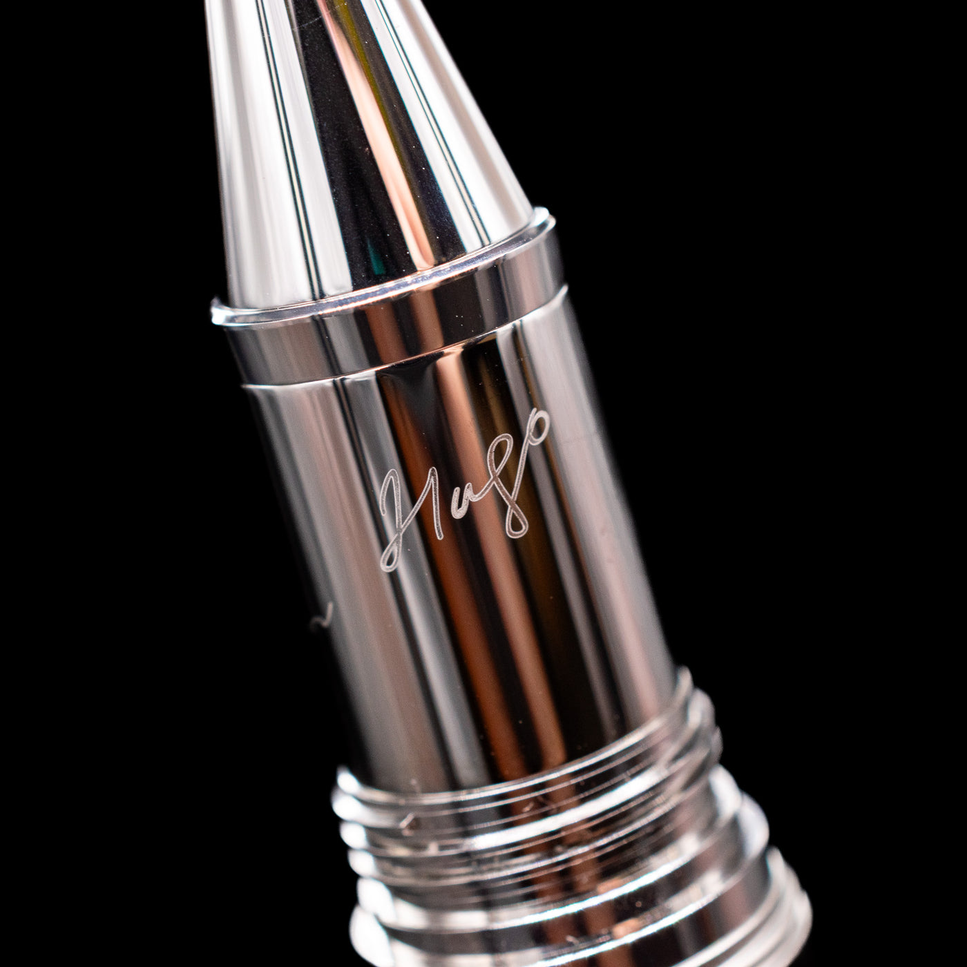 A macro shot of the writer's signature on the Montblanc Writer's Edition Victor Hugo Limited Edition 1831 Rollerball Pen - Preowned.