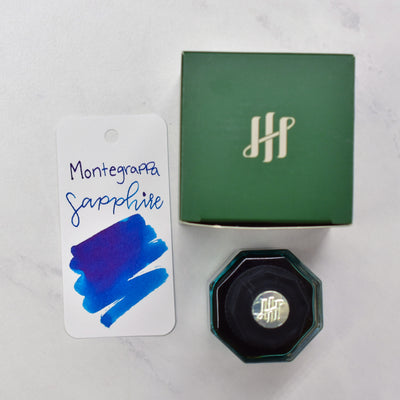 Montegrappa 50ml Bottle Ink Sapphire Glass Bottle