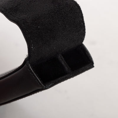 Montegrappa Black Leather with Black Stitching Two Pen Case divider