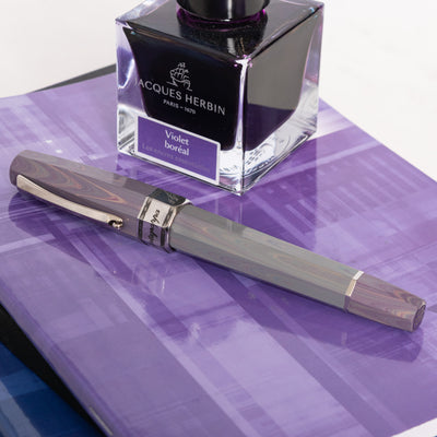 Montegrappa Extra Otto Purple Grey Ebonite Fountain Pen artist proof