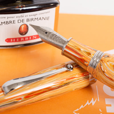 Montegrappa Miya Spice Explosion Fountain Pen stainless steel nib