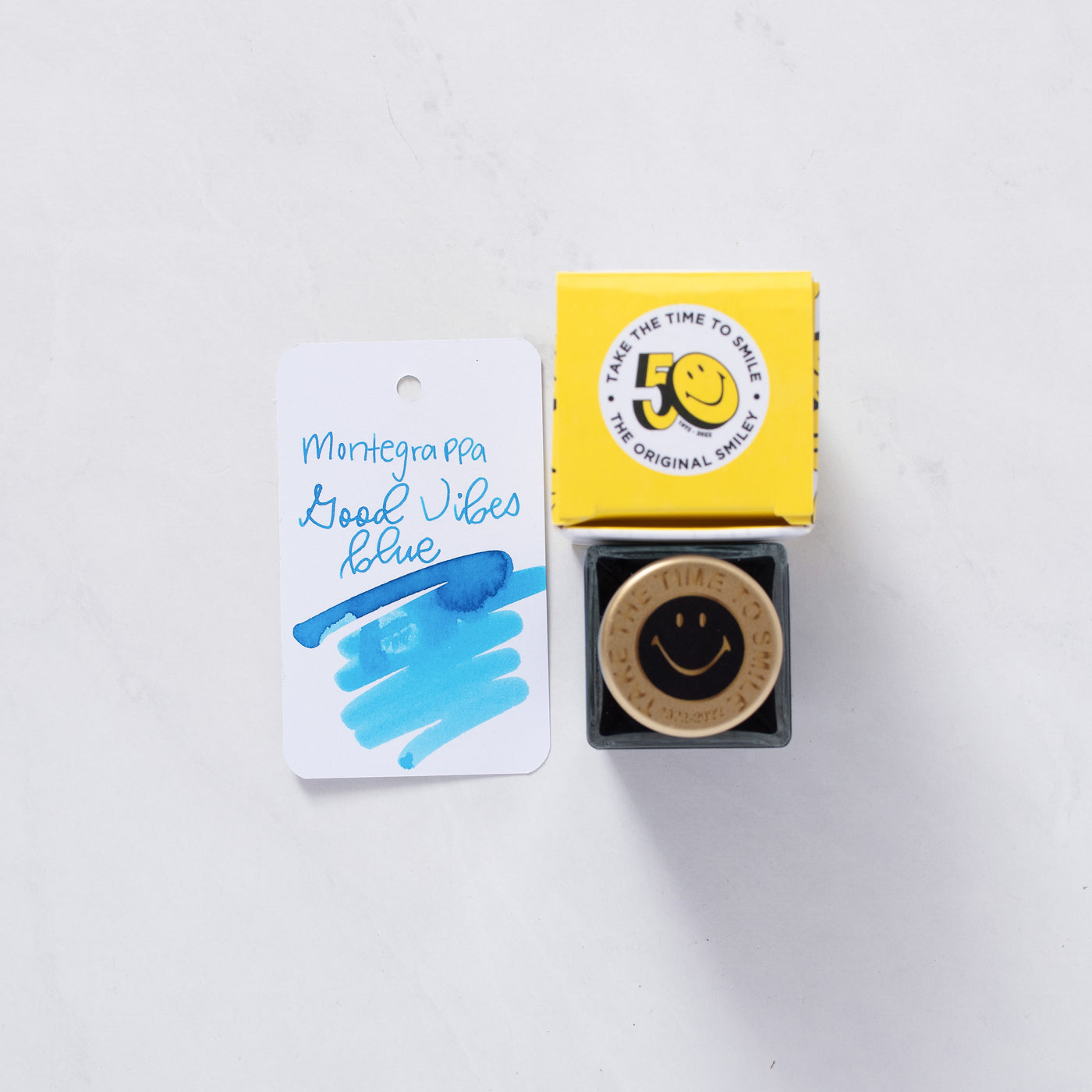 Montegrappa Smiley Good Vibes Blue Ink Bottle 50ml