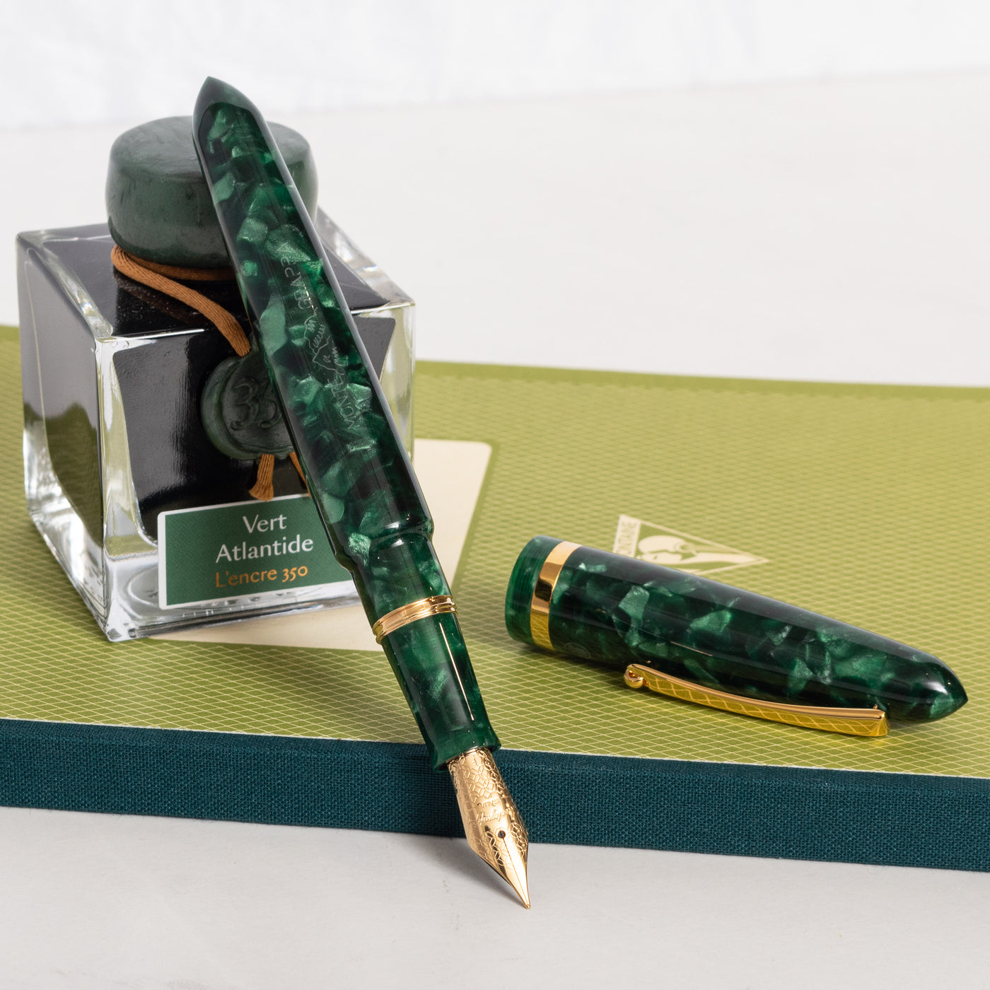 Montegrappa Venetia Vintage Conifer Fountain Pen uncapped