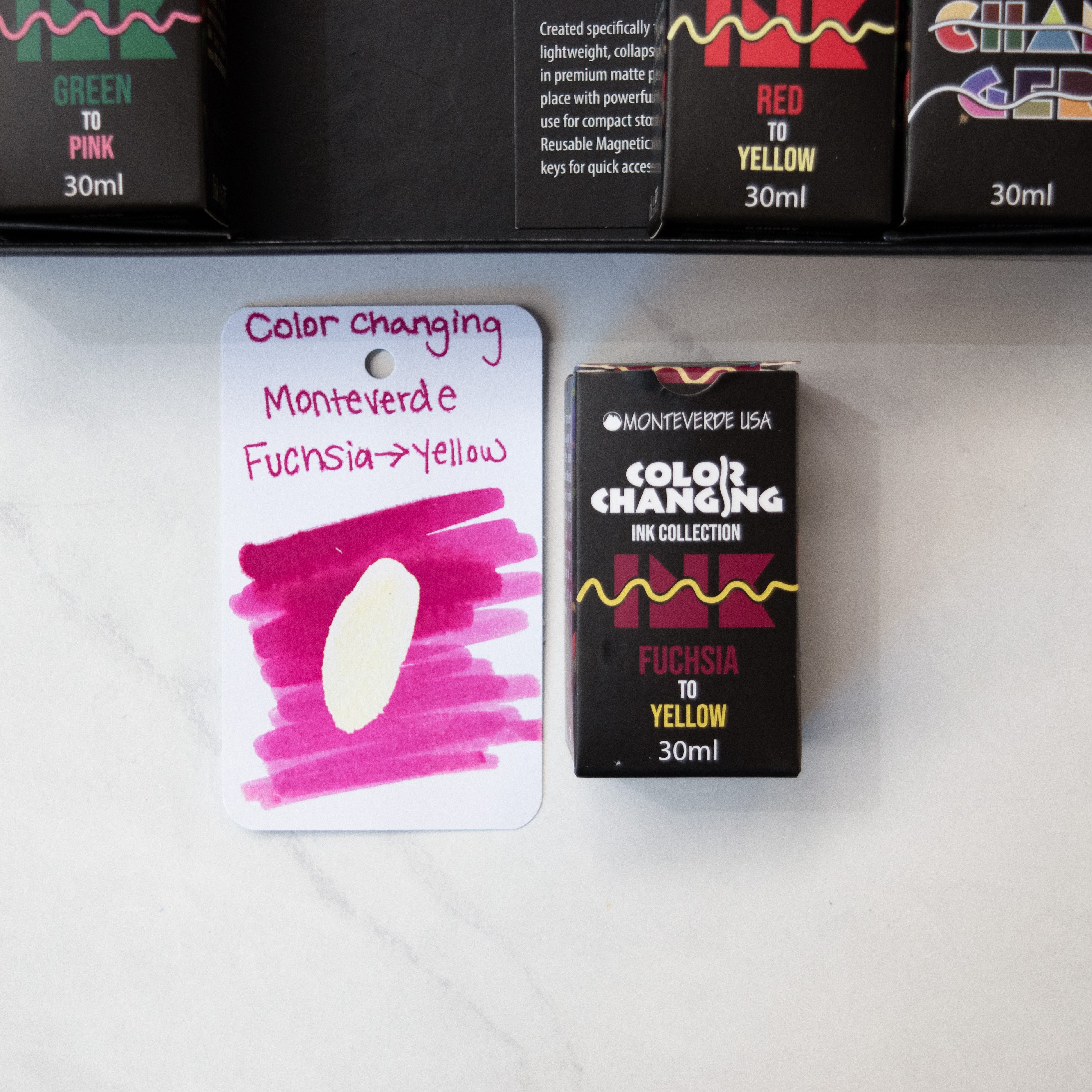 Monteverde Color Changing Ink Bottle - Fuchsia to Yellow – Truphae