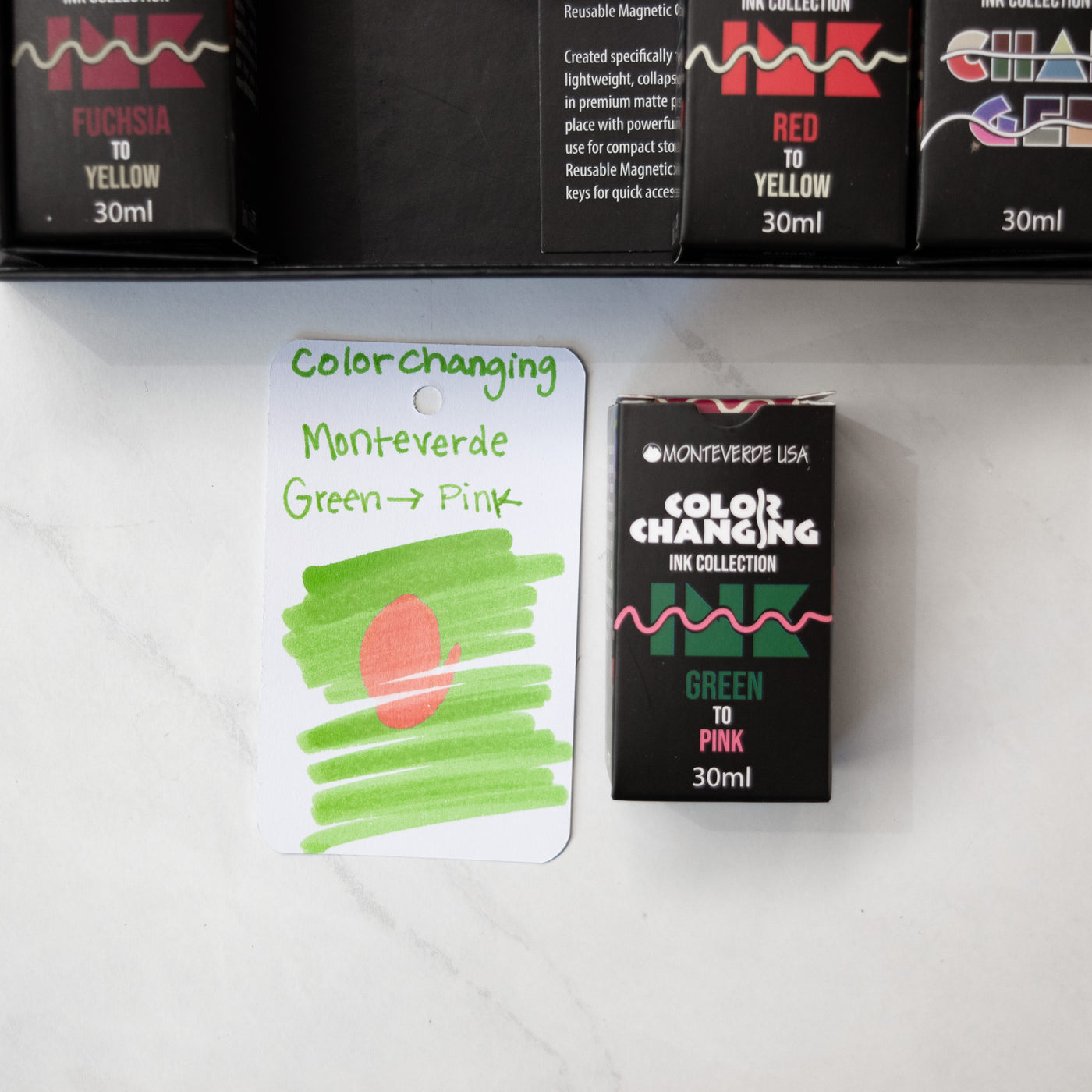 Monteverde Color Changing Green to Pink Ink Bottle