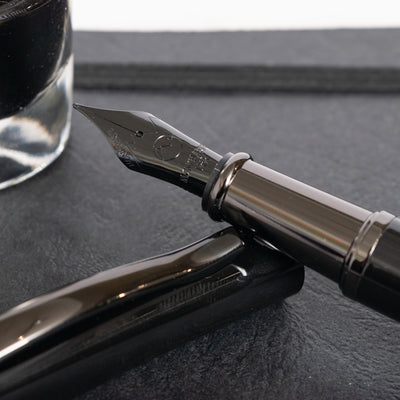 Monteverde Impressa Black & Gunmetal Fountain Pen Stainless Steel Nib