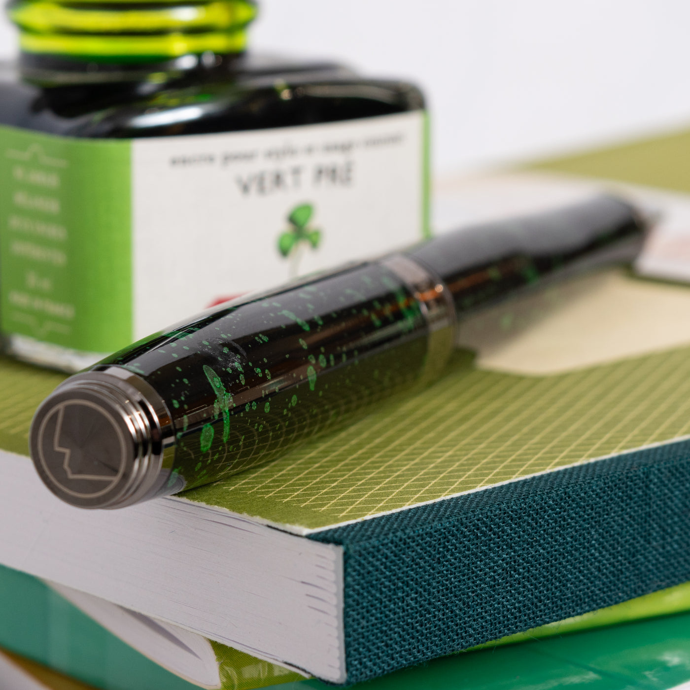 Monteverde Invincia Vega Starlight Green Ballpoint Pen Cap Top