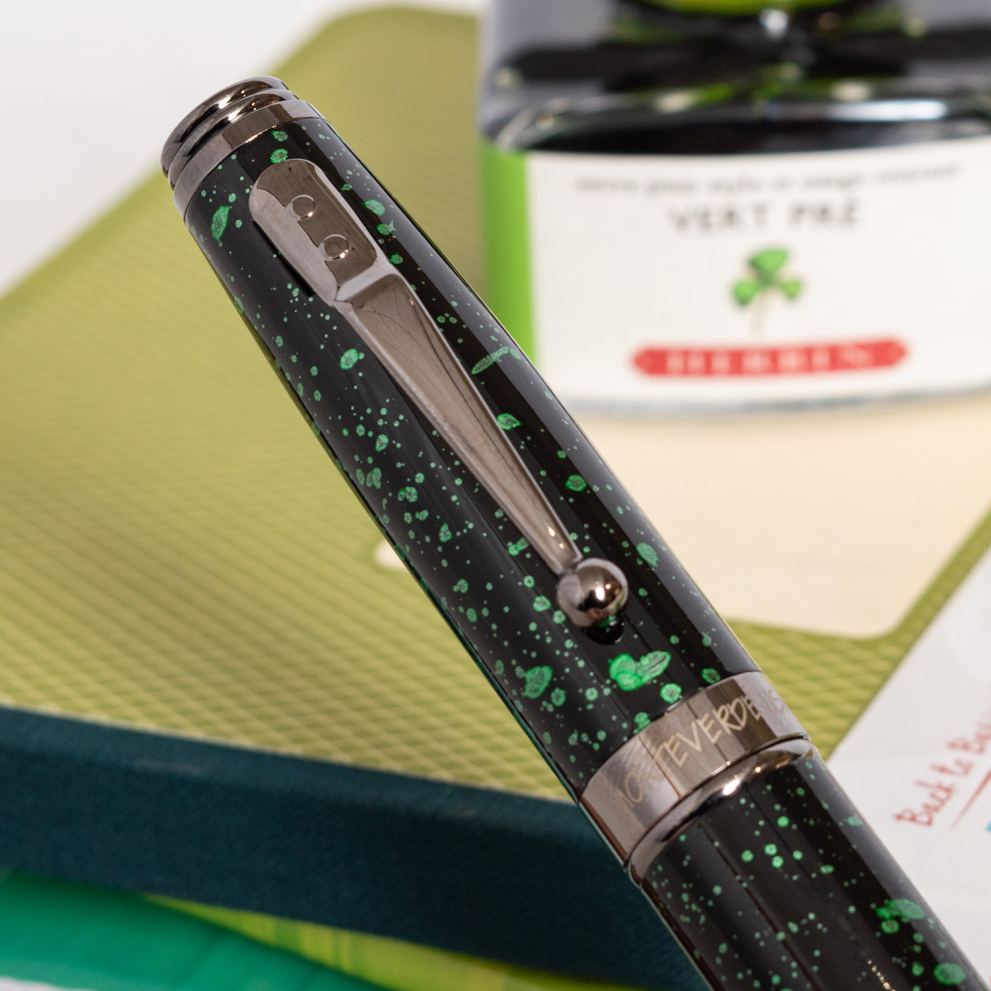 Monteverde Invincia Vega Starlight Green Ballpoint Pen Clip