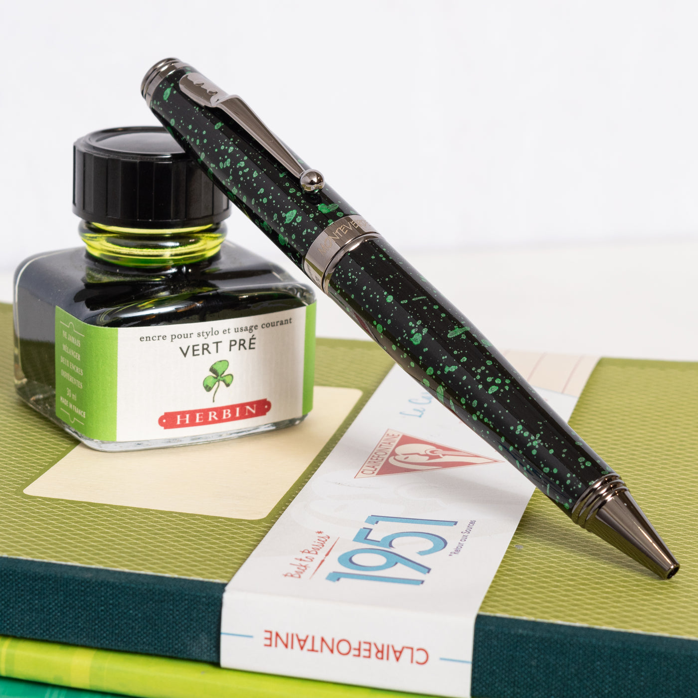 Monteverde Invincia Vega Starlight Green Ballpoint Pen