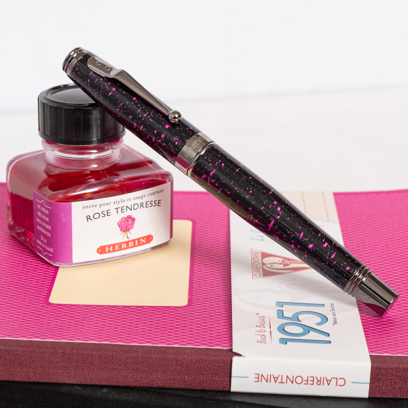 Monteverde Invincia Vega Starlight Purple Rollerball Pen Capped