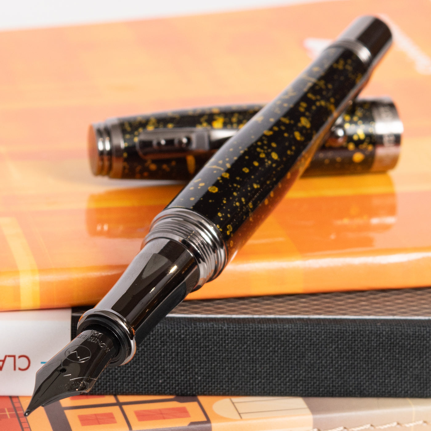 Monteverde Invincia Vega Starlight Yellow Fountain Pen Uncapped